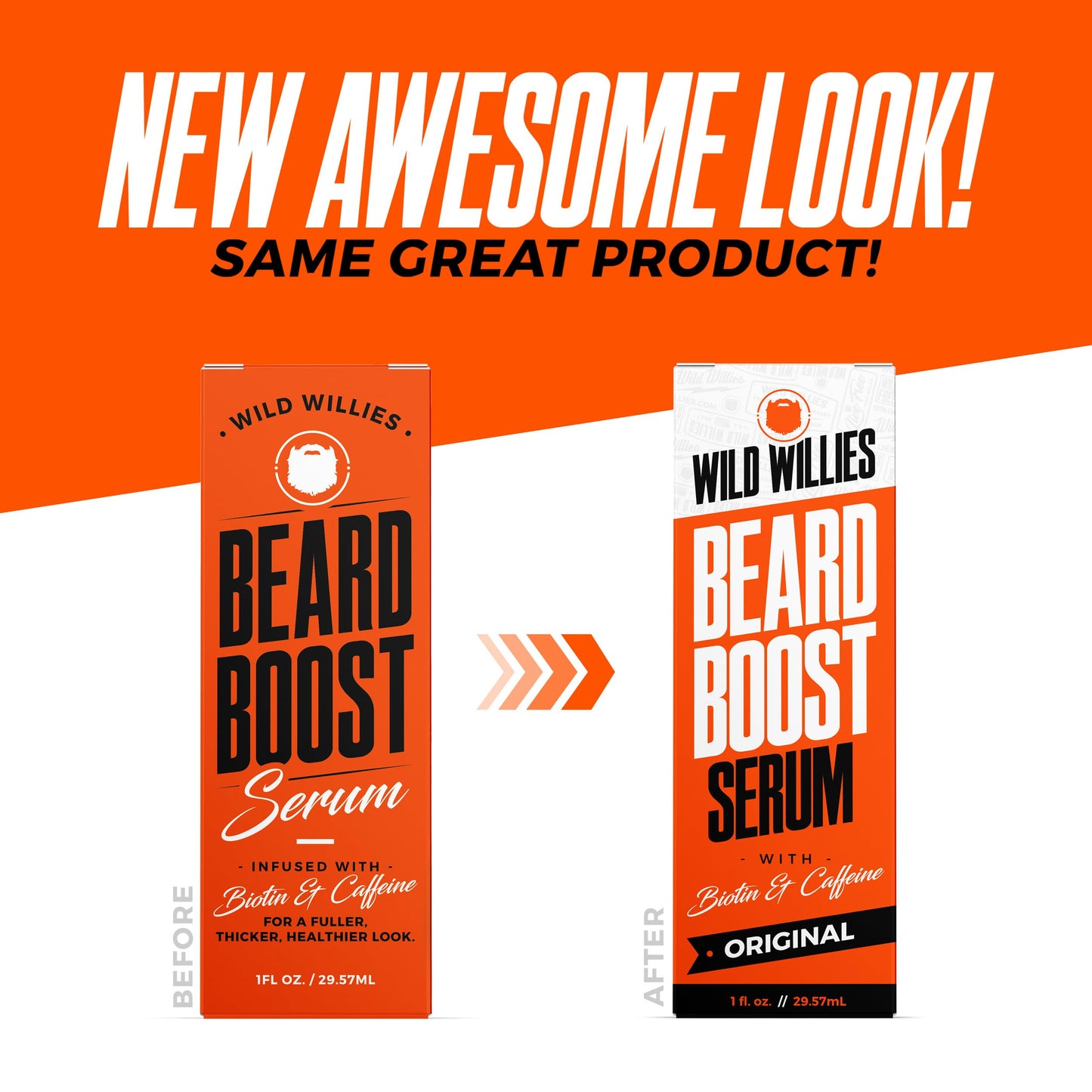 Wild Willies Beard Boost Serum and Growth Supplement Kit for Thicker and Fuller Beard for Beard Enthusiasts, Unscented, 31 Day Supply of Vitamins, Made in USA, 1 fl oz