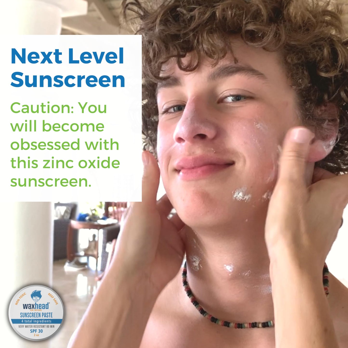 Waxhead Zinc Oxide Sunscreen - Travel Sunscreen Reef Safe Sunscreen SPF 30 Sun Block Sun screen Protector for Face Biodegradable Sunscreen for Mexico Hawaii Approved Sunscreen with Zinc Sunscreen Face