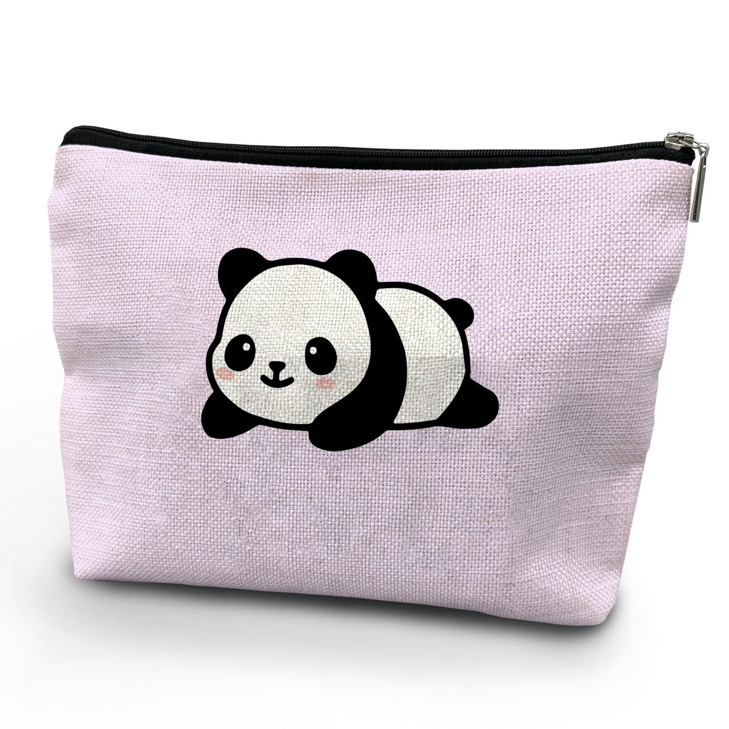 NATSUNO Panda Makeup Bag,Panda Cosmetic Bag,Panda Make Up Bag,Purple Makeup Bag,Preppy Makeup Bag,Cute Makeup Bags,Girls Makeup Bag,Panda Lover Gifts,Small Makeup Bag