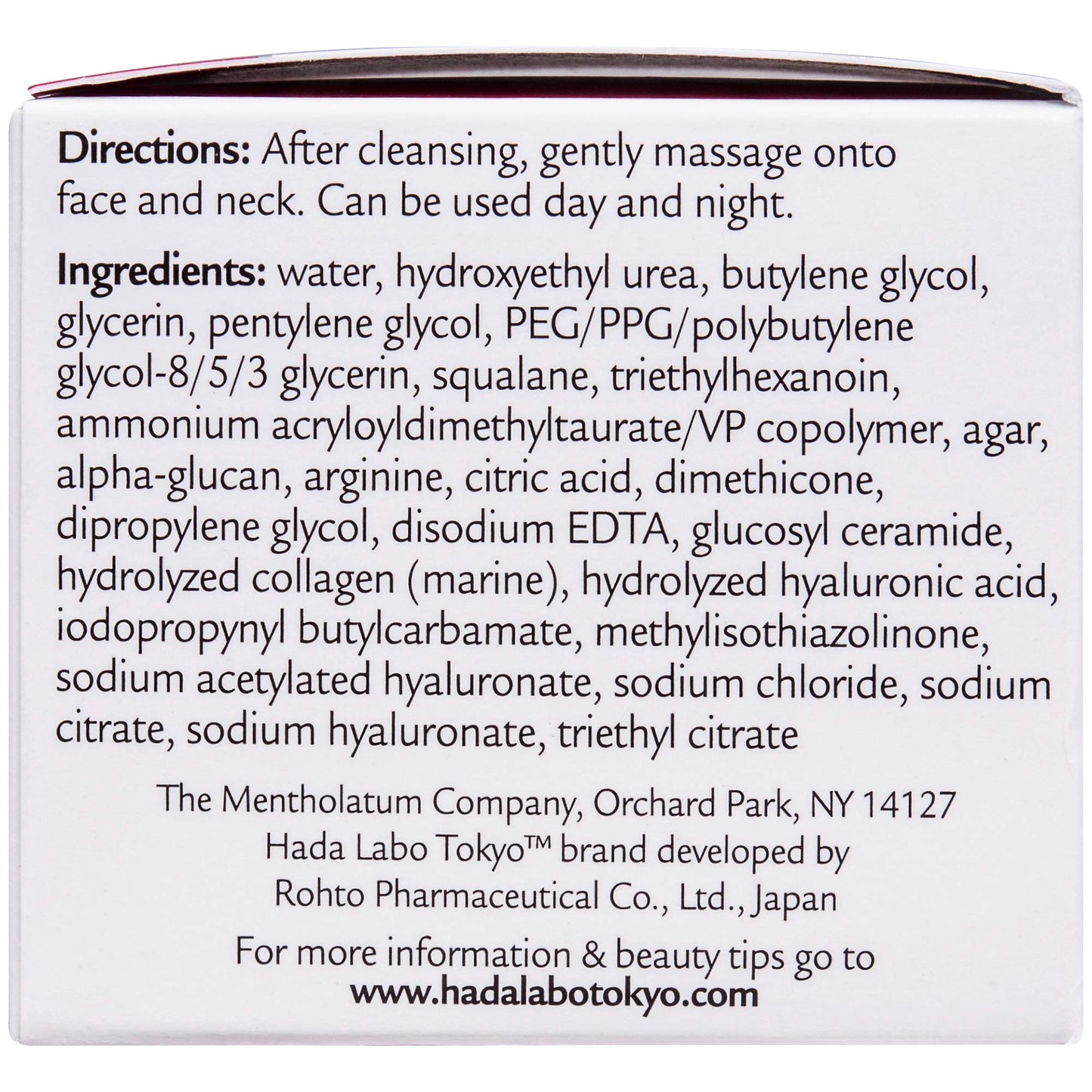 Hada Labo Tokyo Plumping Gel Cream, Facial Moisturizer, Clinically Proven to Provide 24-Hour Moisture in One Use, Super HyaluronicAcid, Ceramides, Collagen, No Parabens, Dyes or Fragrance, 1.76 oz