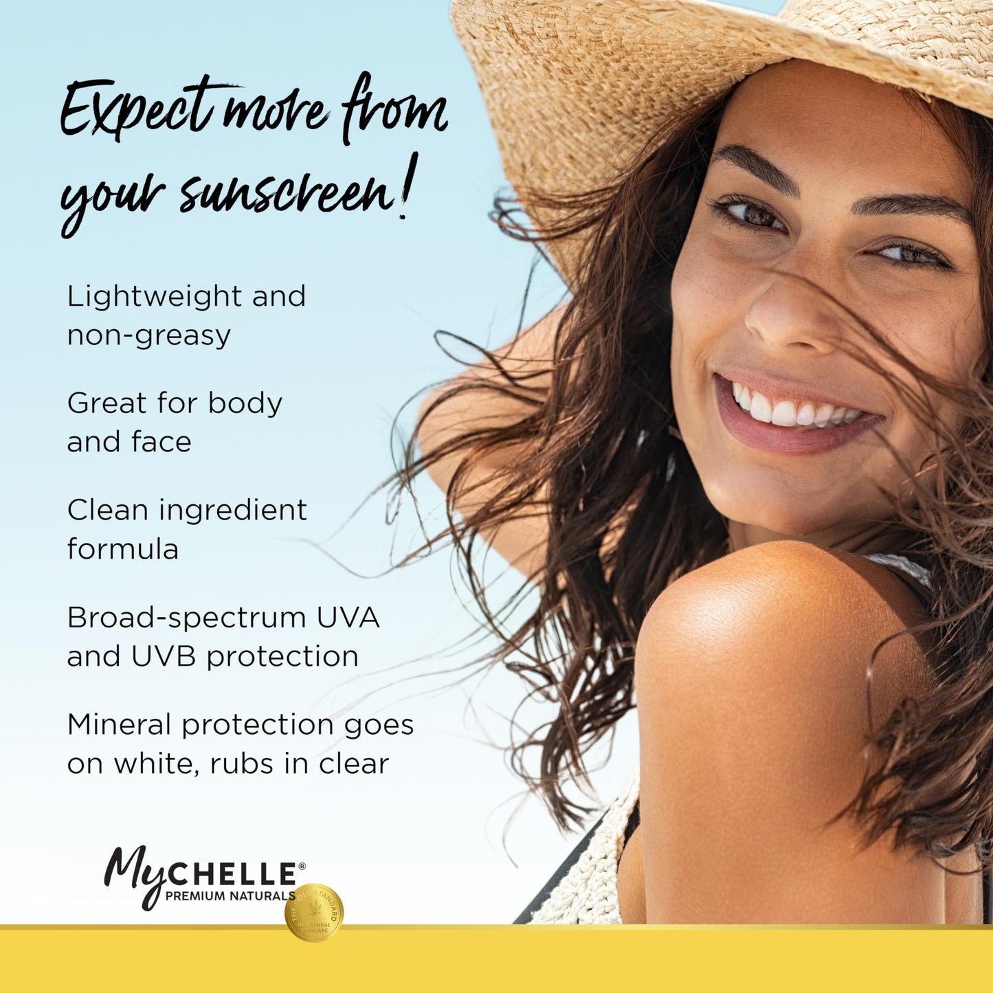 MyCHELLE Dermaceuticals Sun Shield SPF 28 Coconut (2.3 Fl Oz) - Soothing Reef Safe Sunscreen with Vitamin E and Aloe - Travel Size Zinc Sunscreen for Face and Body