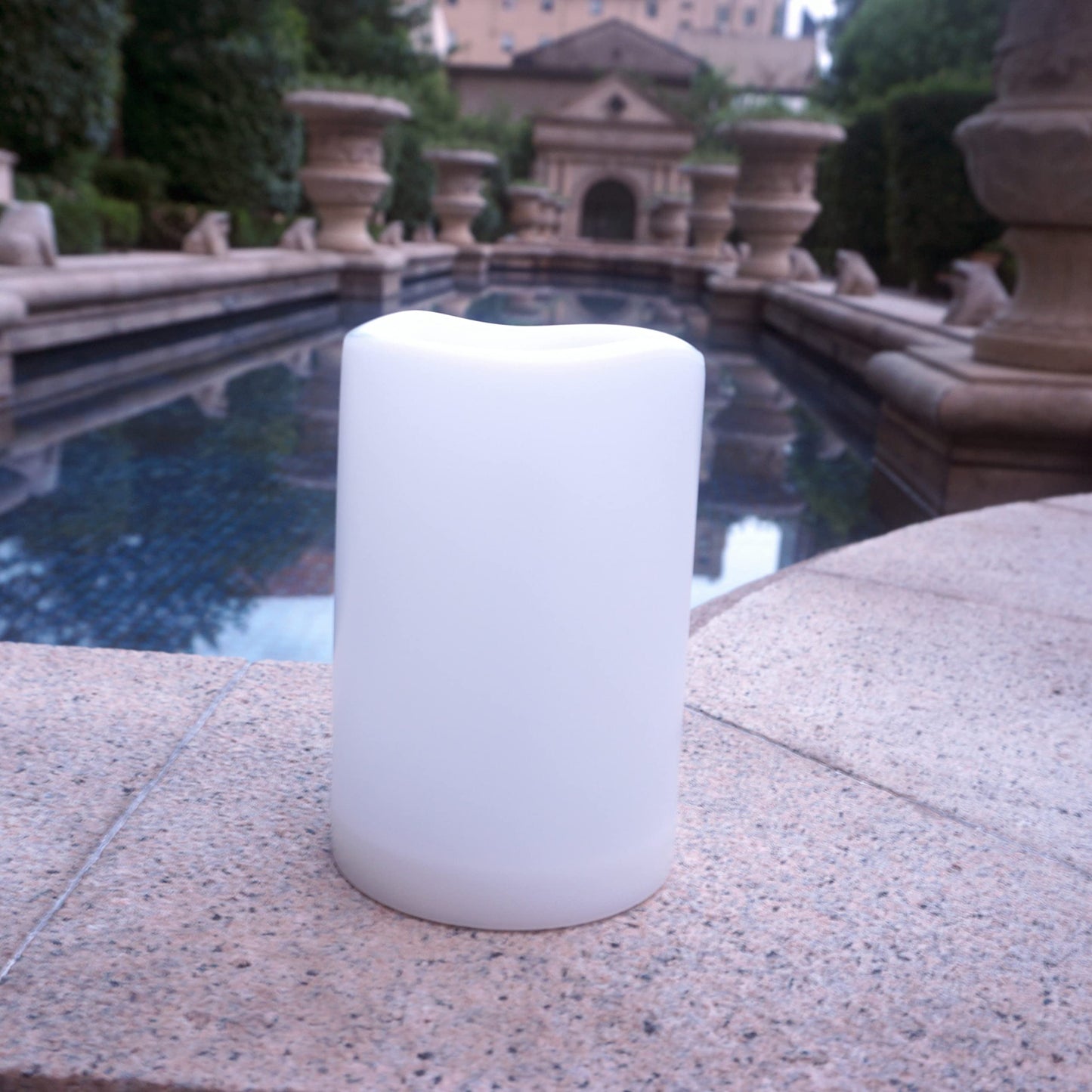 1 Pack Outdoor Flameless Pillar Candle with Remote and Timer Waterproof Battery Operated Electric LED Candle Set for Gift Home Décor Party Wedding Supplies Garden Christmas Decoration, 3” x 4”