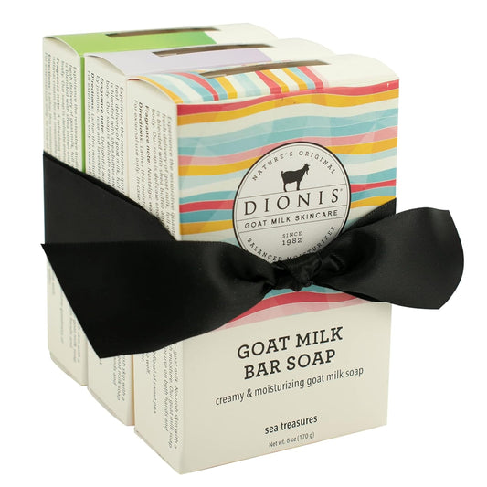 Dionis Goat Milk Skincare Bar Hand Soap, Shea Butter & Olive Oil Nourish, Moisturize, & Restore, For All Skin Types, Non Greasy, No Residue, Fresh & Floral Scents, Bundle Of 3 Moisturizing Bars