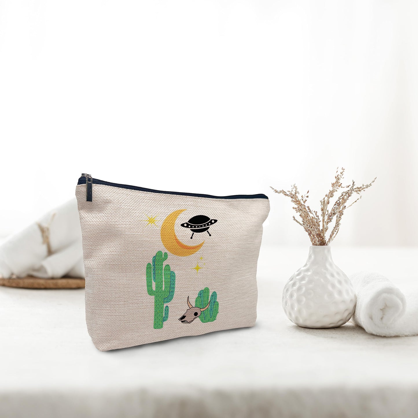 Nogrit Western Makeup Bag,Western Cosmetic bag,cactus travel toiletry bag,Western Makeup Bag,Western Gifts for Cowgirl women Girls,Cowgirl Gifts for Girls Women,western makeup bags for women