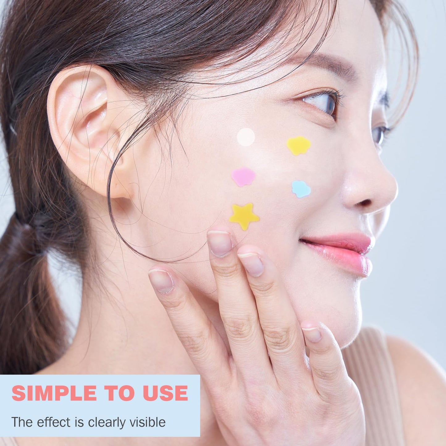 HLOES Pimple Patches for Face 280PCS, Hydrocolloid Acne Patches for Covering Zits and Blemishes, Cute Star Pimple Patches, Facial Skin Care Products.