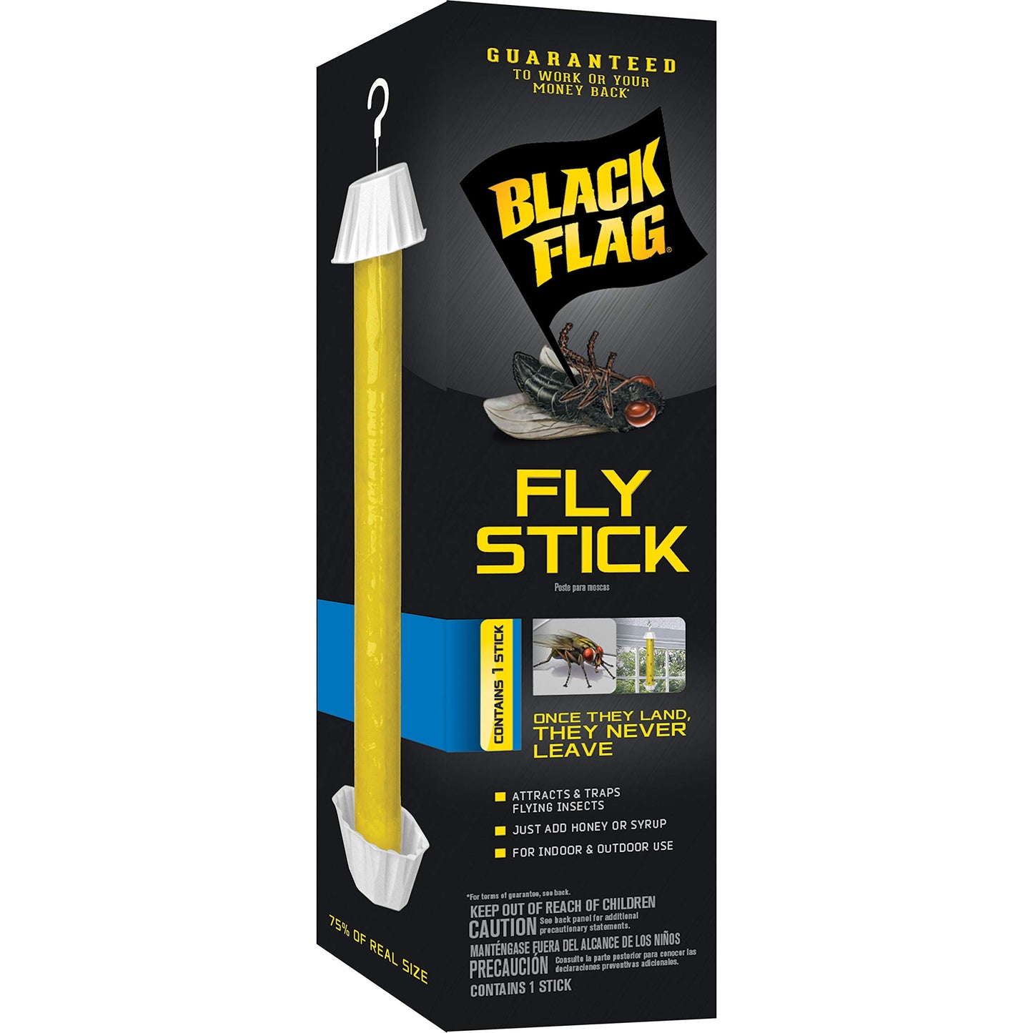 Black Flag Fly Stick Trap Houseflies Pack of 6, Bonus 1 ct Trap