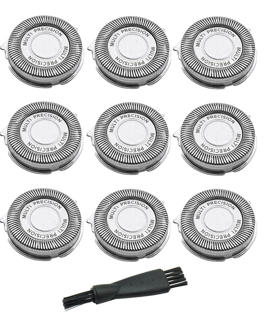 9Pcs SH50 Replacement Heads with one cleaning brush fits for Philips Norelco Shaver Series 5000,men's electric shaver replacement heads(New upgrade)