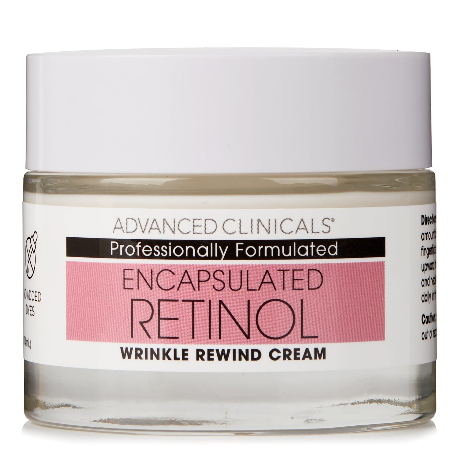 Advanced Clinicals Encapsulated Retinol Face Cream Moisturizer Facial Lotion Helps Diminish Wrinkles, Crepey Skin, & Age Spots, Fragrance Free Anti Aging Skin Care Retinol Lotion For Face, 2 Fl Oz