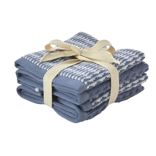 SKL Home Longborough Washcloth (4-Pack), Denim Blue