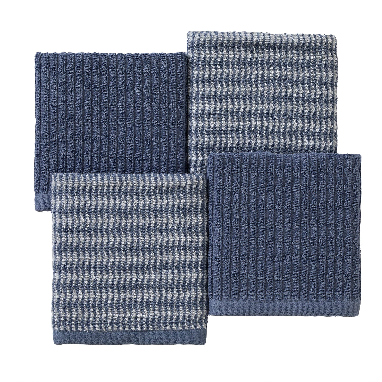 SKL Home Longborough Washcloth (4-Pack), Denim Blue